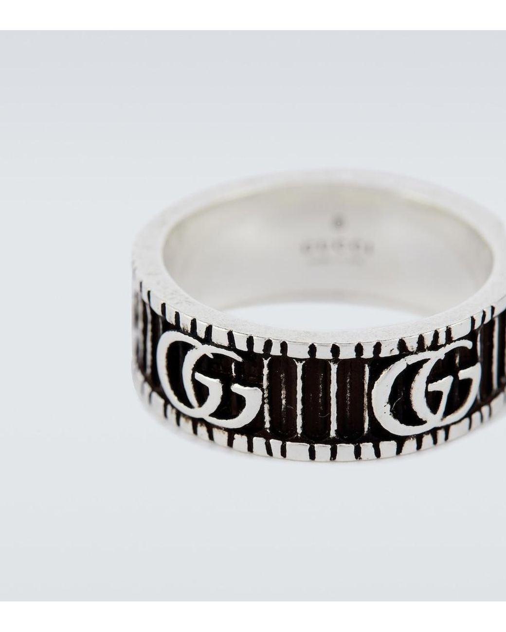 Gucci Doppel G Ring aus Silber in Metallic für Herren