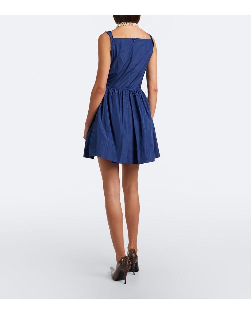 Vivienne Westwood Blue Sunday Draped Taffeta Minidress