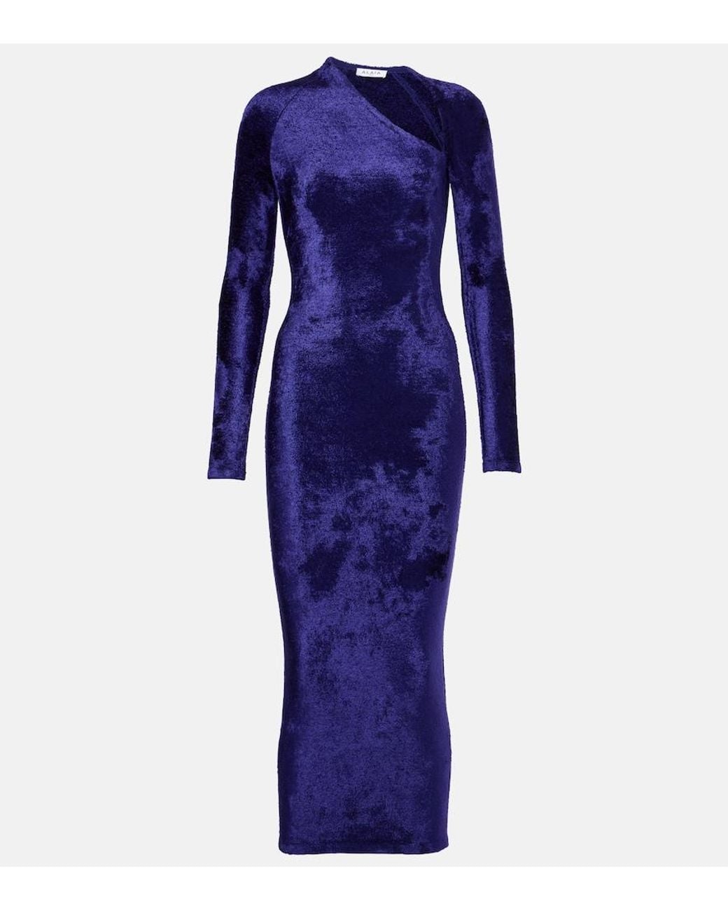 Alaïa Blue Velvet Midi Dress