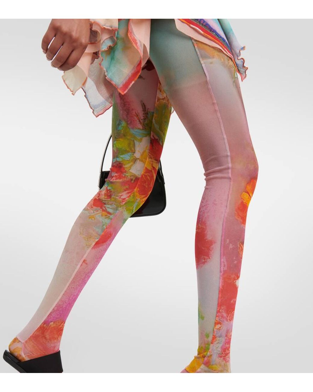 Jean Paul Gaultier Flower Tulle Leggings | Lyst