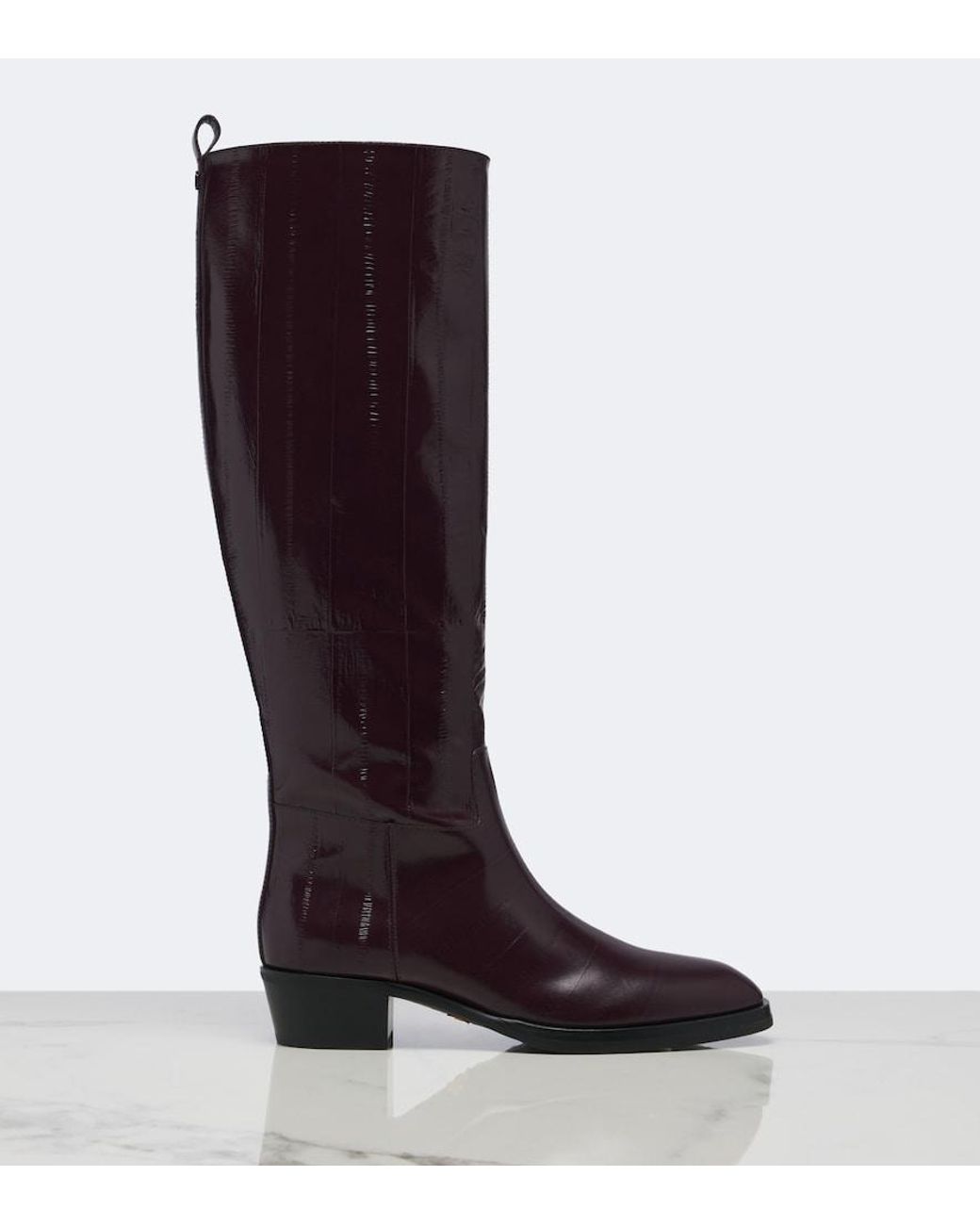 Jimmy Choo Blue Mave Leather Knee-High Boots