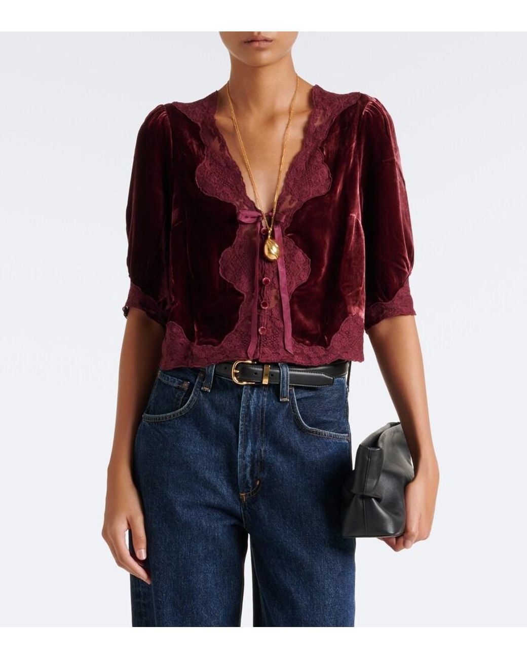 Top Ursula di Rixo in Red