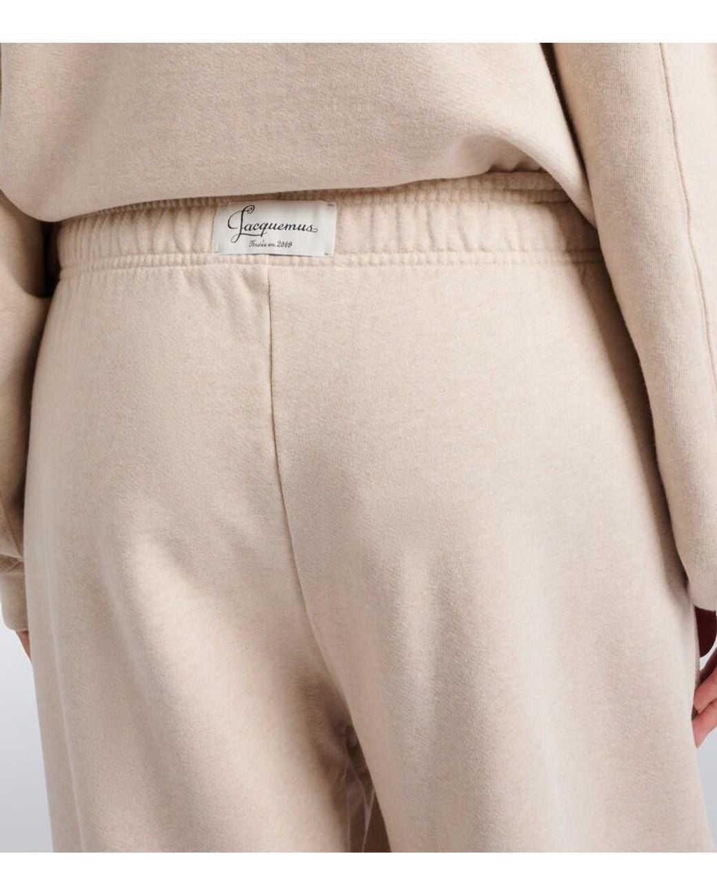 Jacquemus Natural Corso Cotton Fleece Sweatpants