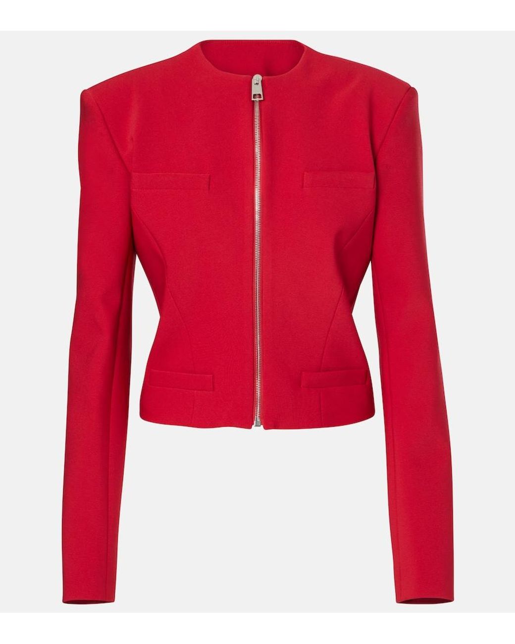 The Attico Red Crepe Jacket