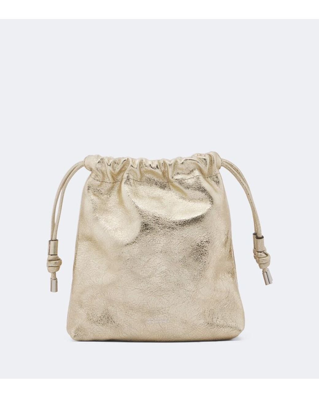 Isabel Marant Natural Silven Mini Metallic Leather Crossbody Bag