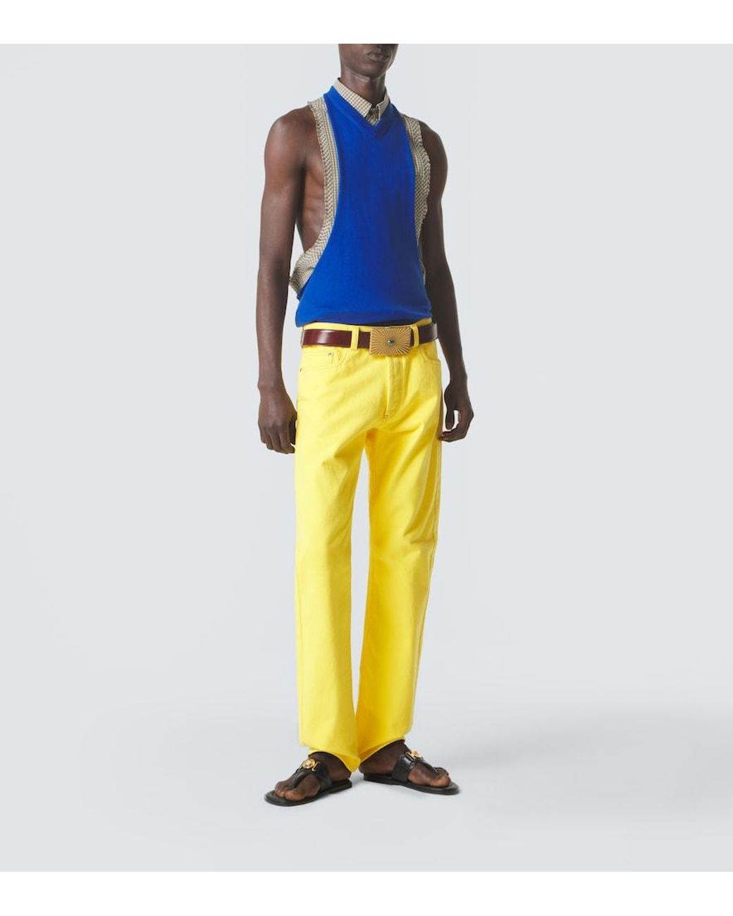 Top di Versace in Blue da Uomo