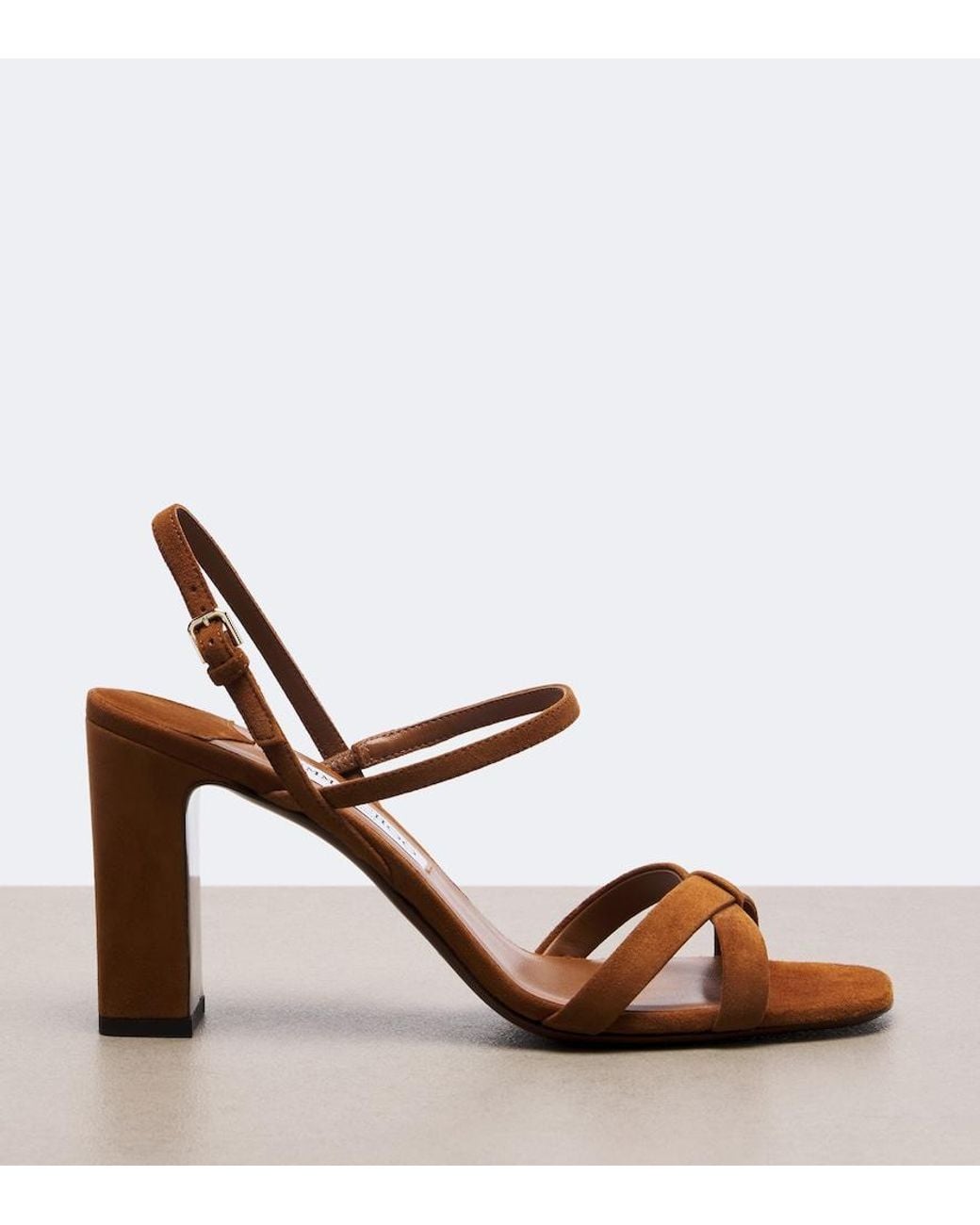 Jimmy Choo Brown Elsy Suede Slingback Sandals