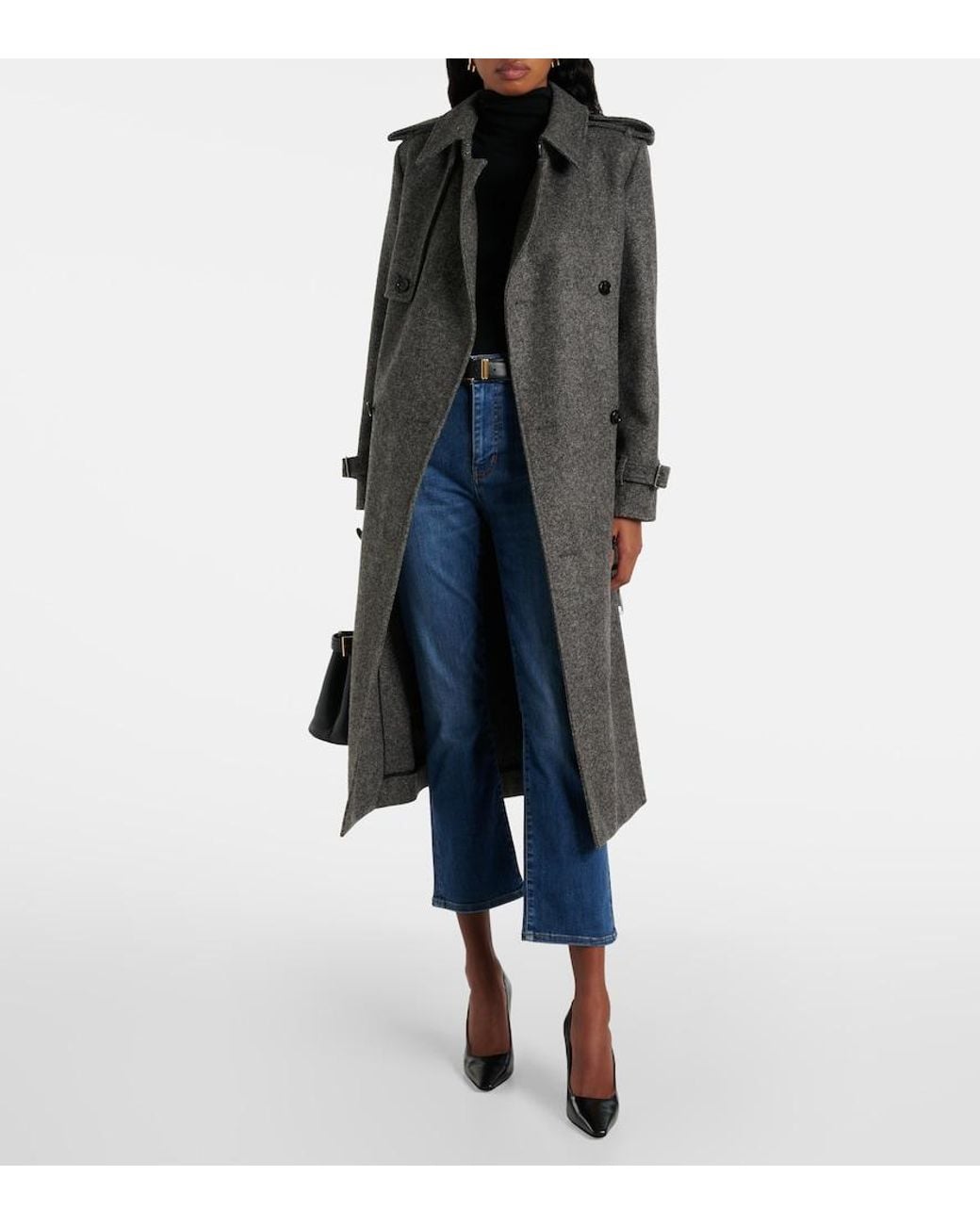 FRAME Blue Le High Straight Cropped Straight Jeans