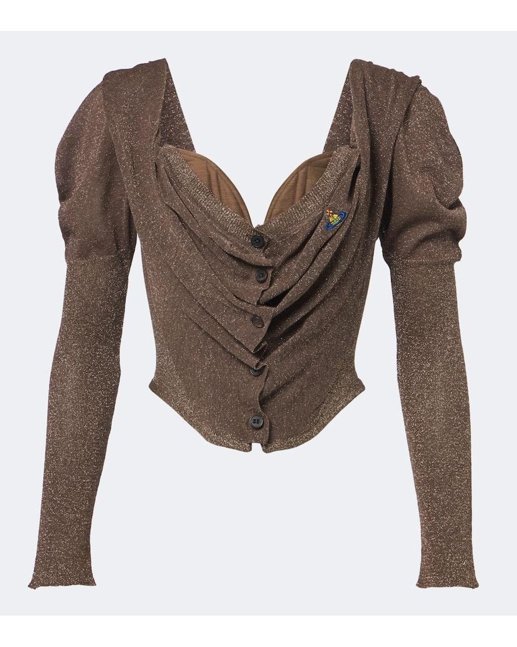 Vivienne Westwood Brown Bea Lame Cardigan