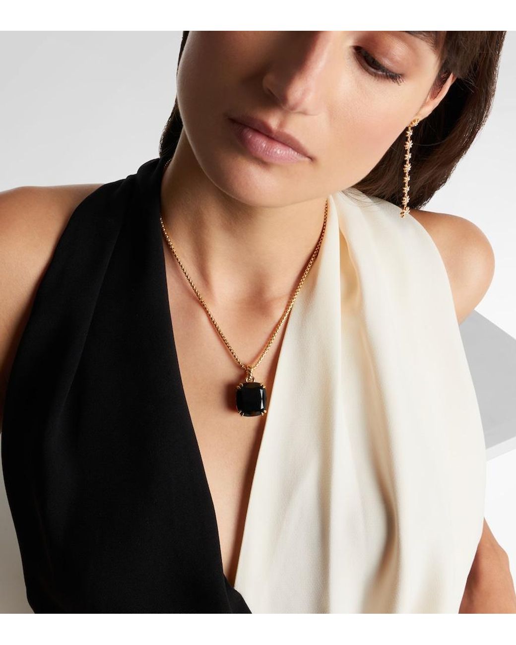 David Yurman Multicolor Marbella 18Kt Necklace With Onyx