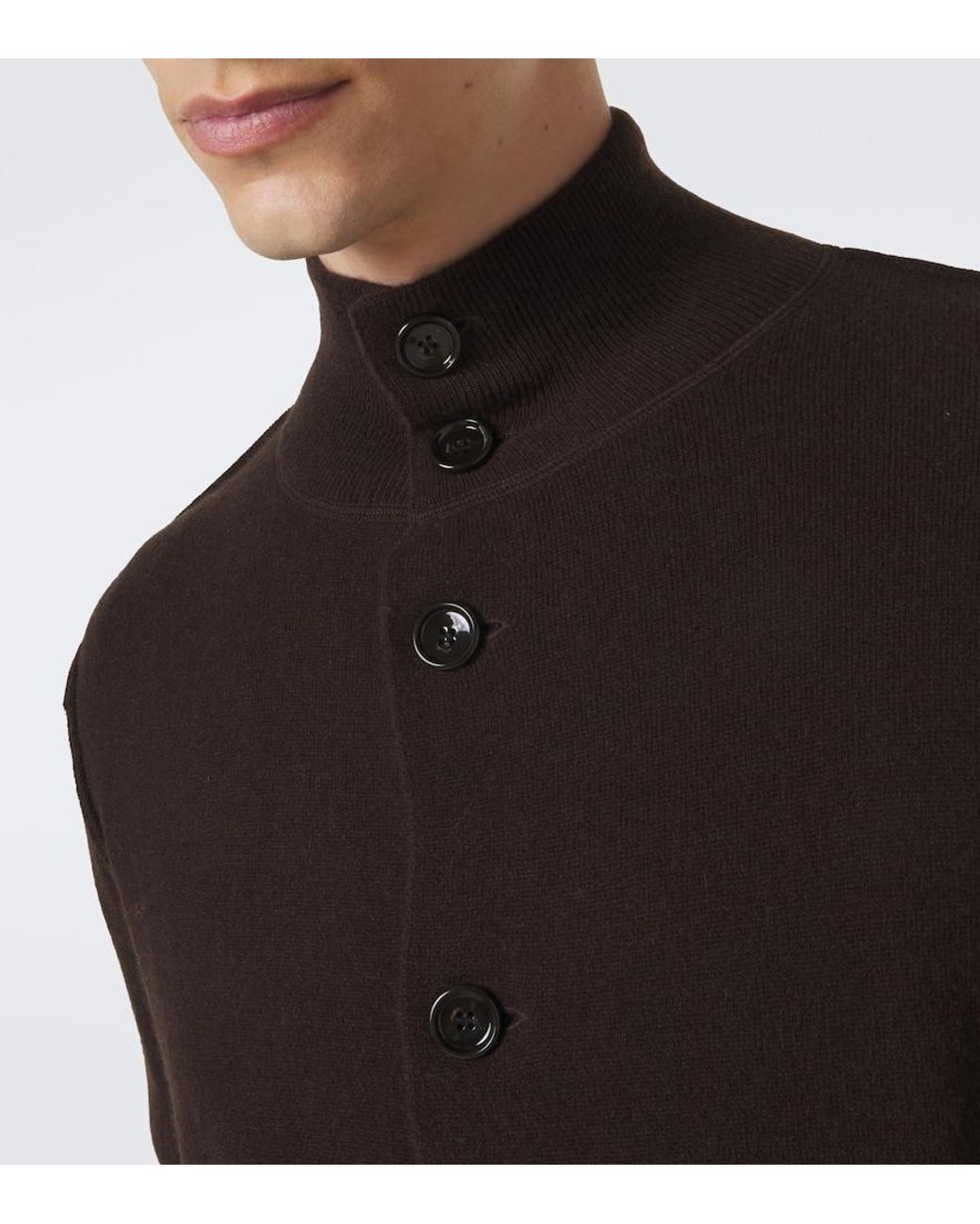 Allude Black Wool And Cashmere Cardigan for men