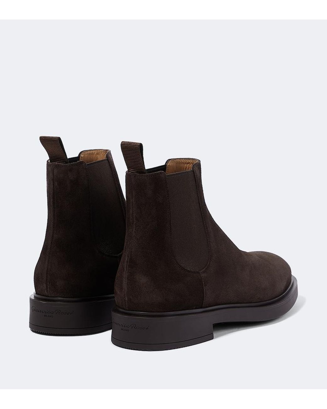 Gianvito Rossi Black Douglas Suede Chelsea Boots for men