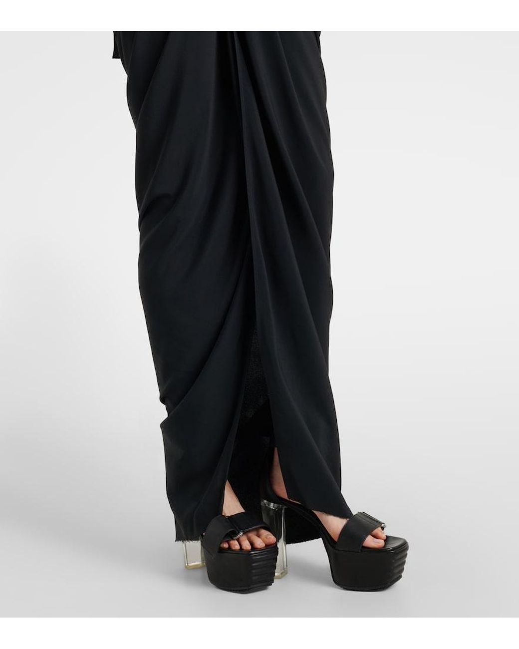 Rick Owens Black Belted Wrap Dress
