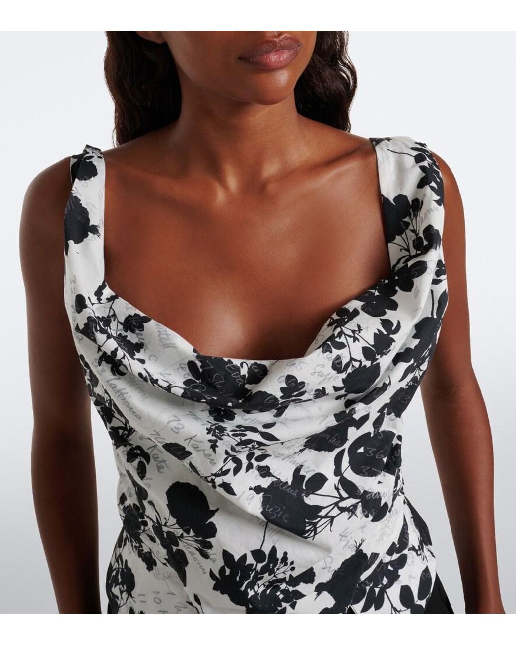 Vivienne Westwood White Sunday Floral Bustier Top