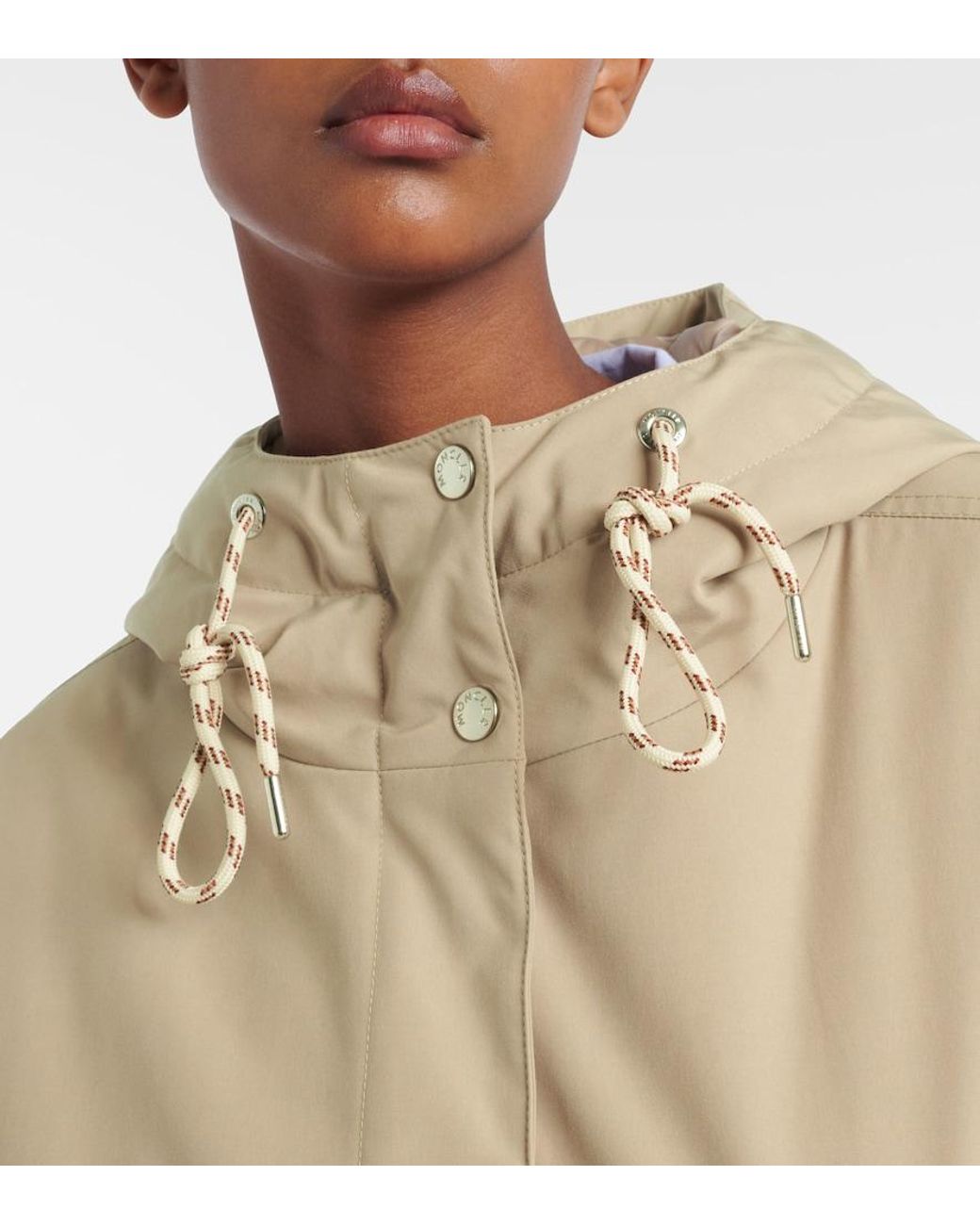 Moncler Natural Eucalyptus Cropped Down Jacket