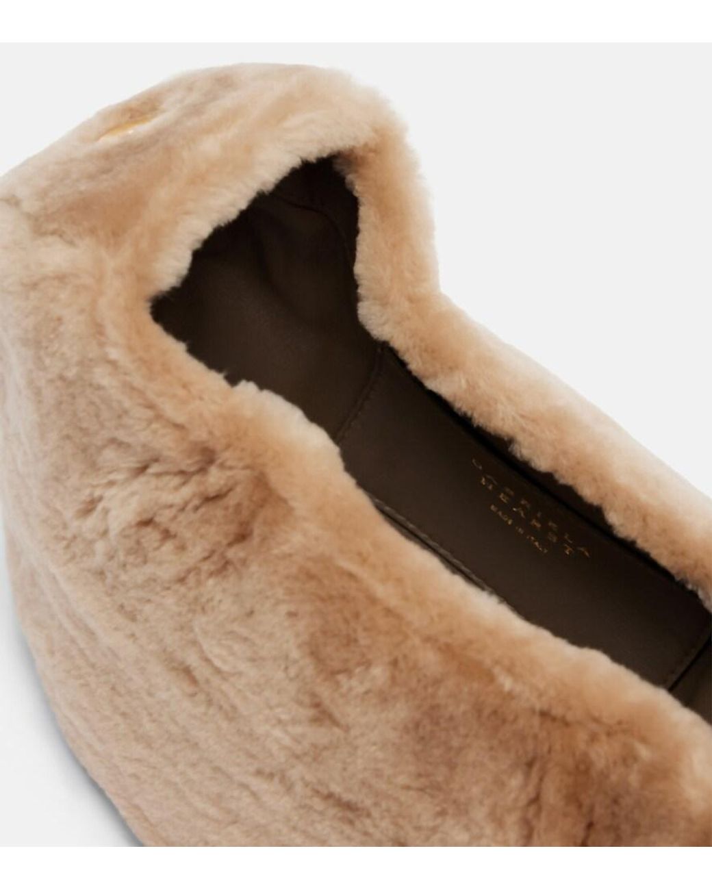 Gabriela Hearst Natural Demi Small Shearling Clutch