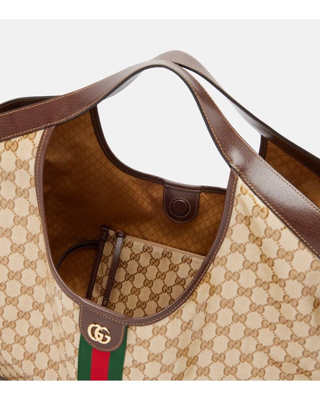Gucci Brown Giglio Gg Large Tote Bag