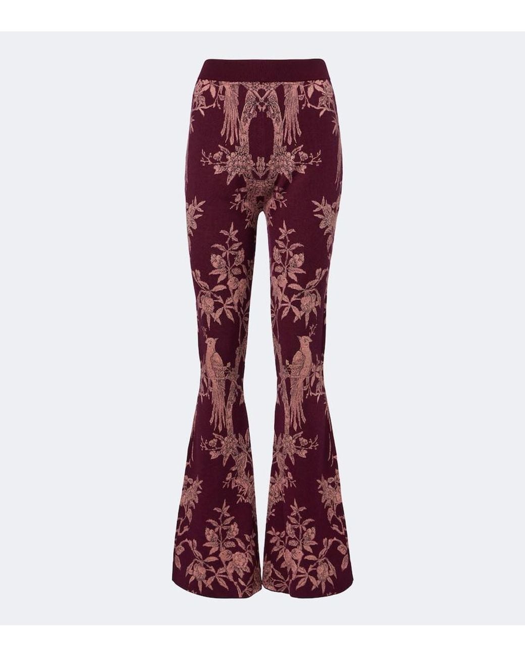 Etro Wool-Blend Jacquard Flared Pants