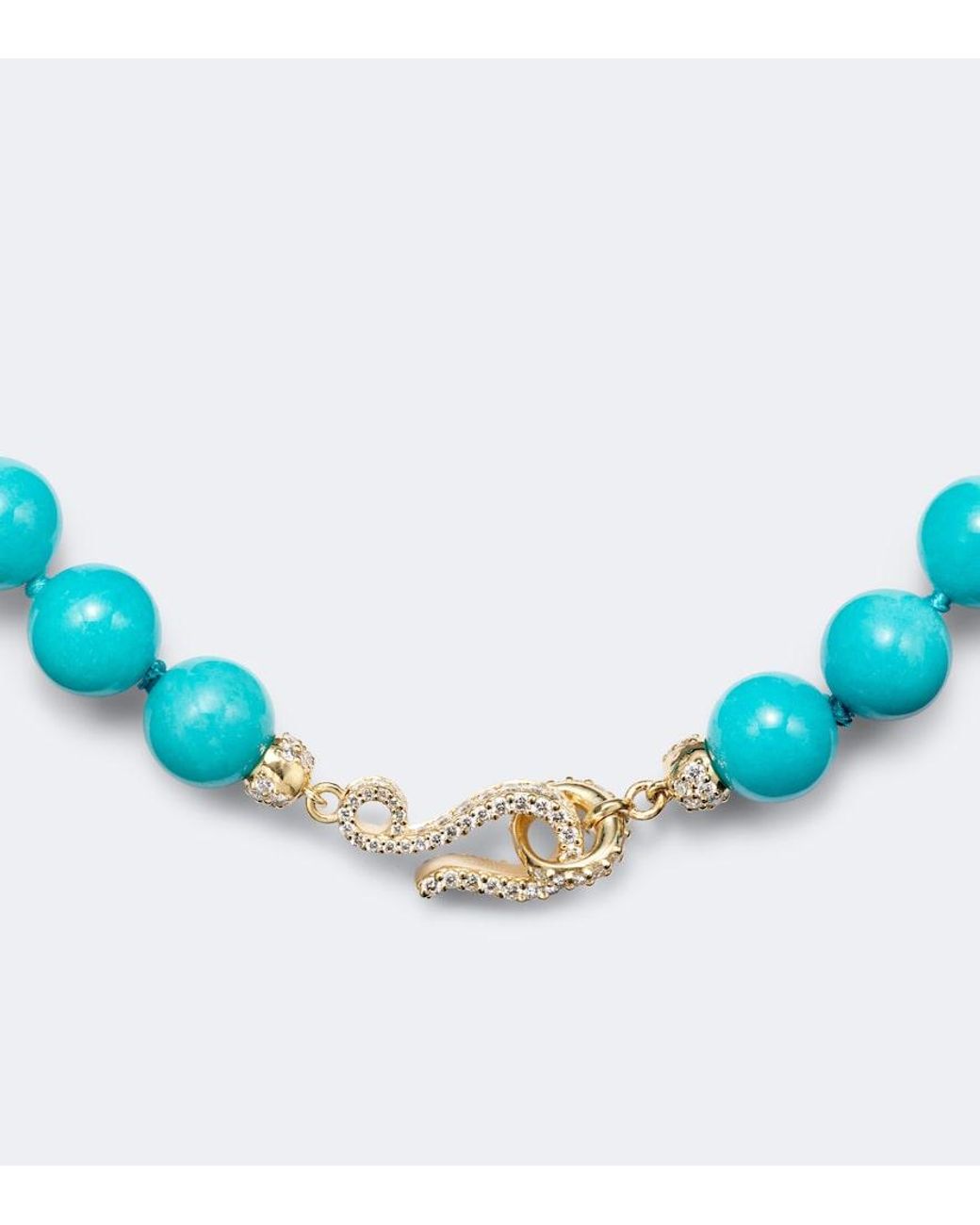 Suzanne Kalan Blue 18Kt Necklace With Amazonites And Diamonds