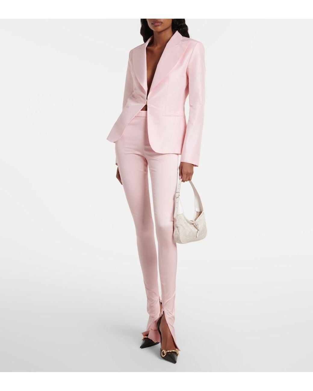 Gucci Pink Silk Faille Blazer