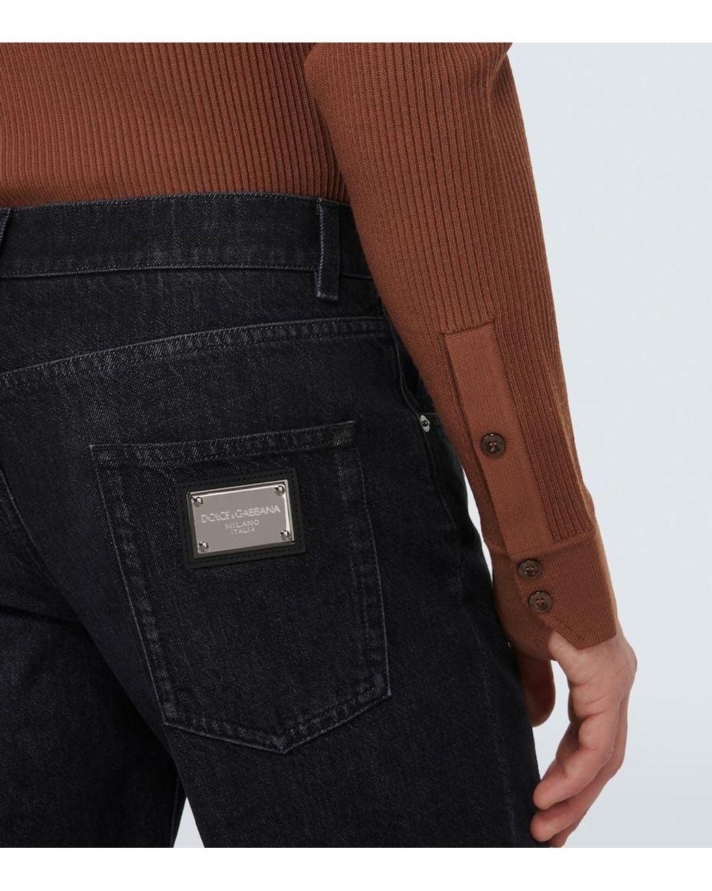 Dolce & Gabbana Blue Distressed Slim Jeans for men