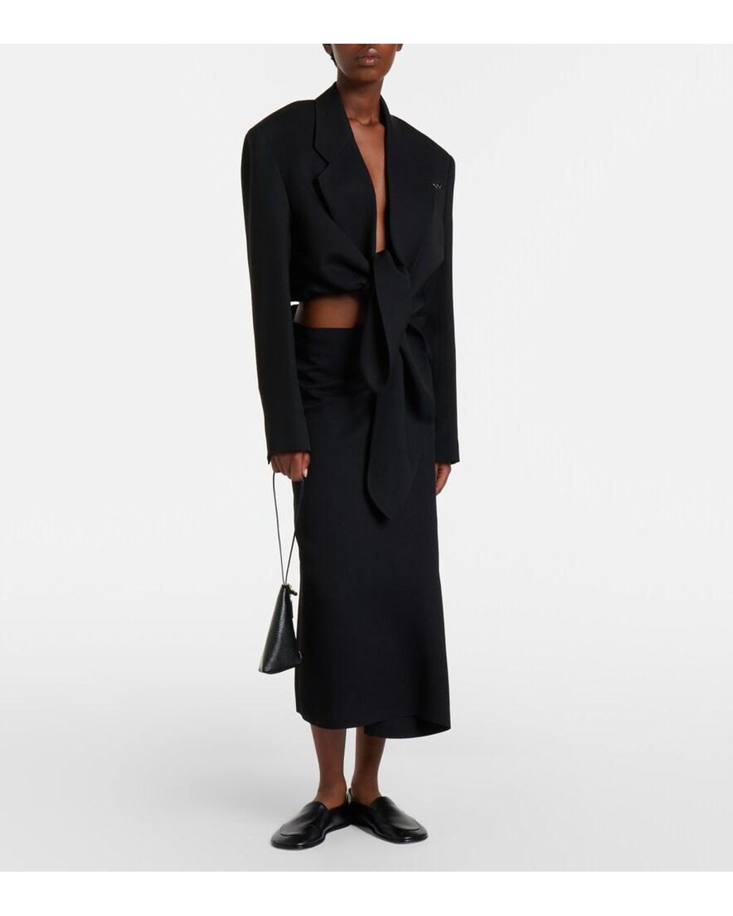 Calvin Klein Black Petunia Striped Cropped Jacket