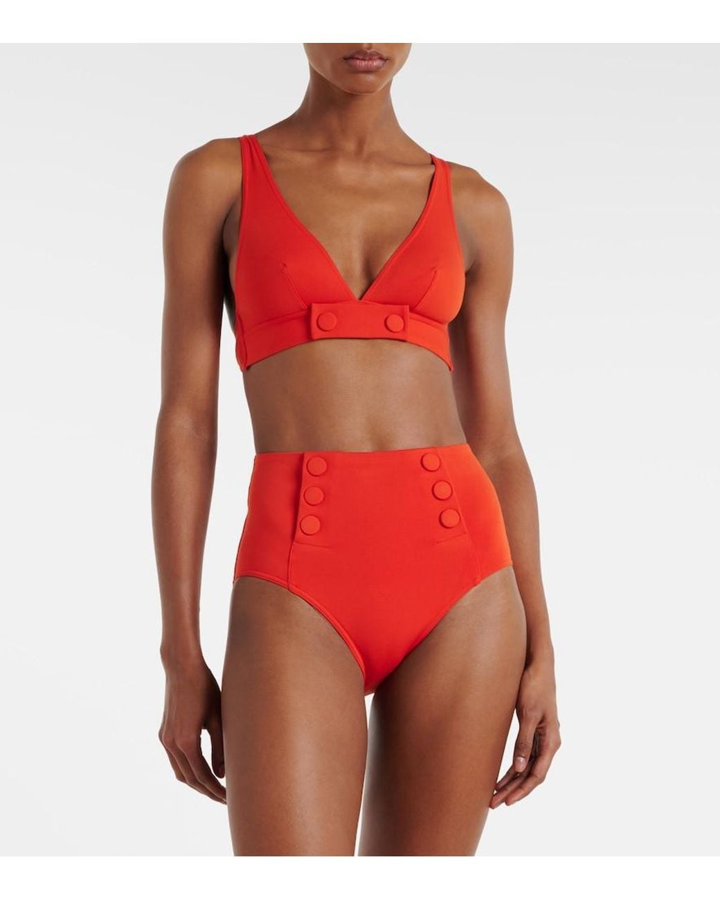 Eres Red Flaneuse High-Rise Bikini Bottoms
