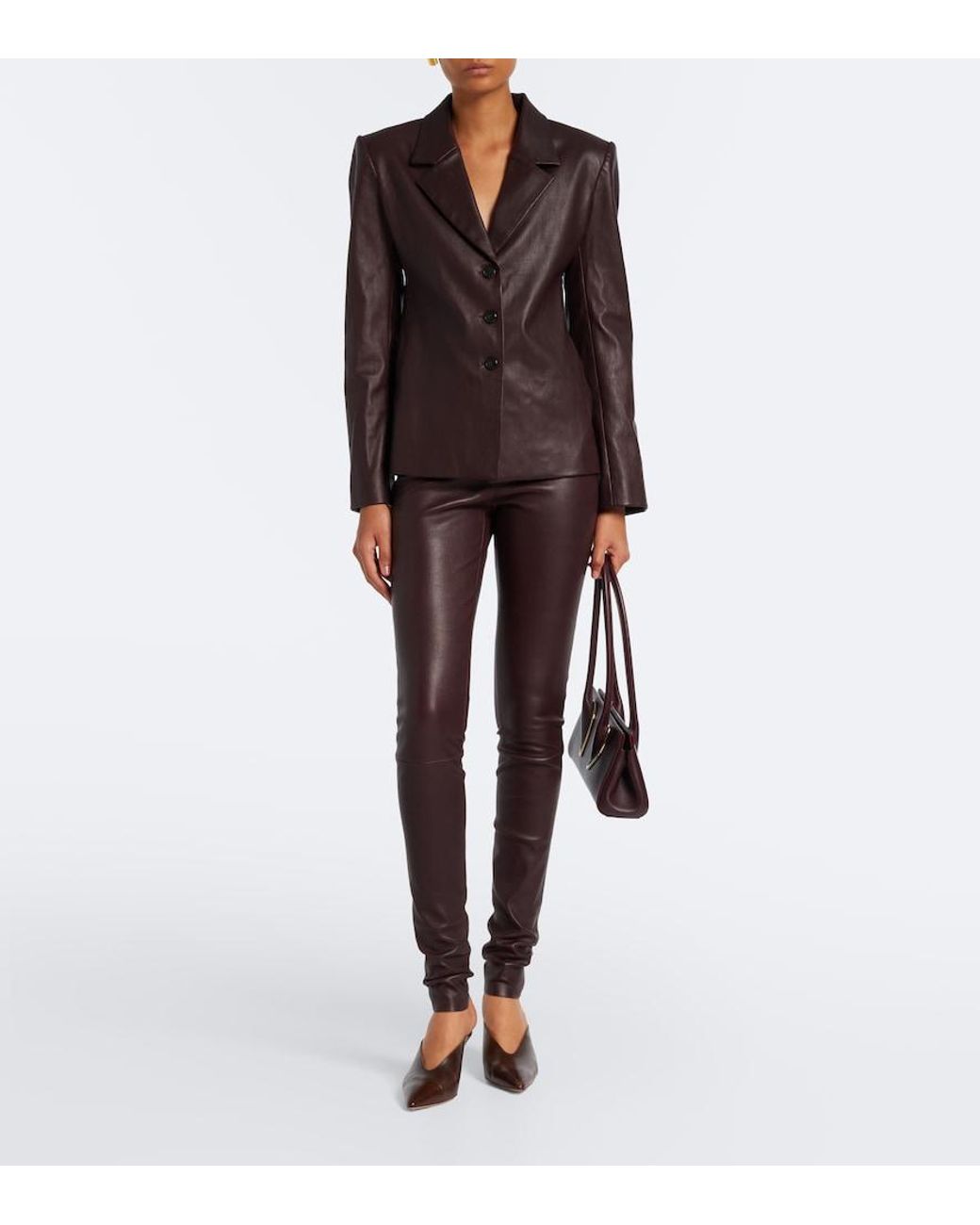 Stouls Purple Carolyn Leather Leggings