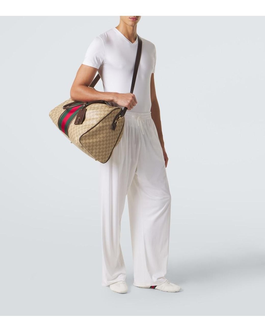 Gucci White Jersey Sweatpants for men
