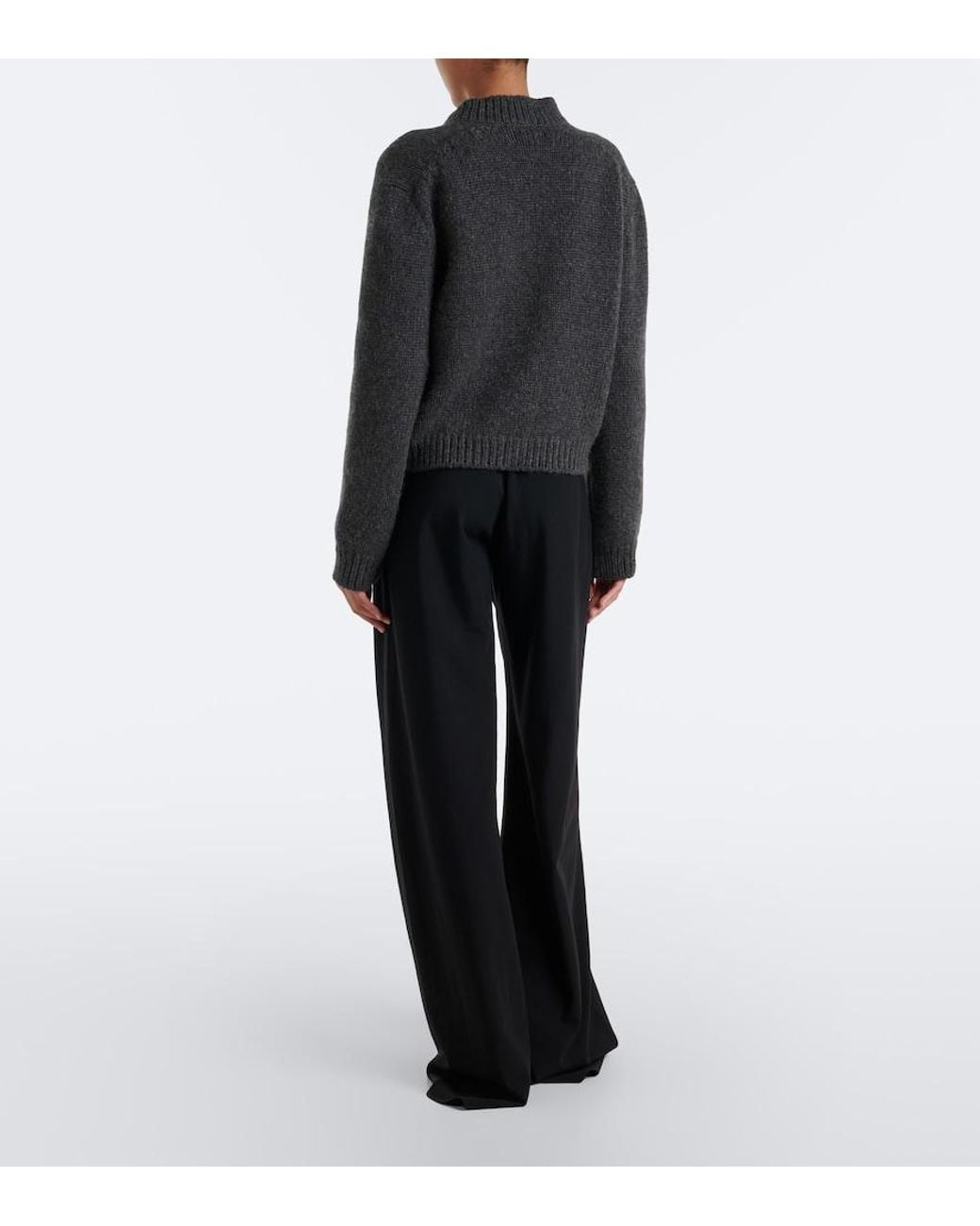 The Row Blue Gala Wool Wide-Leg Pants