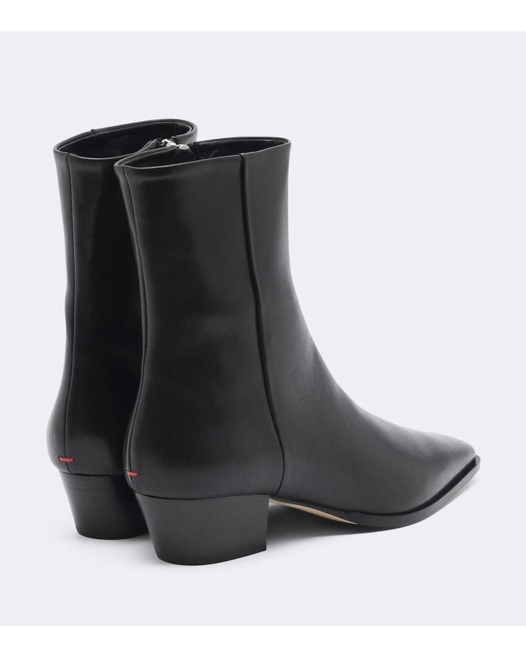 Aeyde Black Baba Leather Ankle Boots