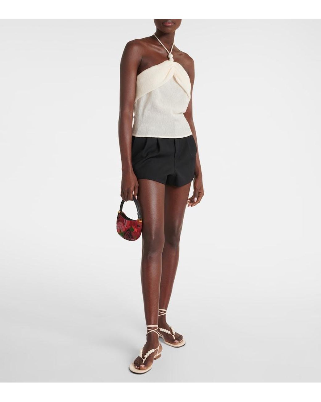 Magda Butrym Natural Embellished Leather Sandals