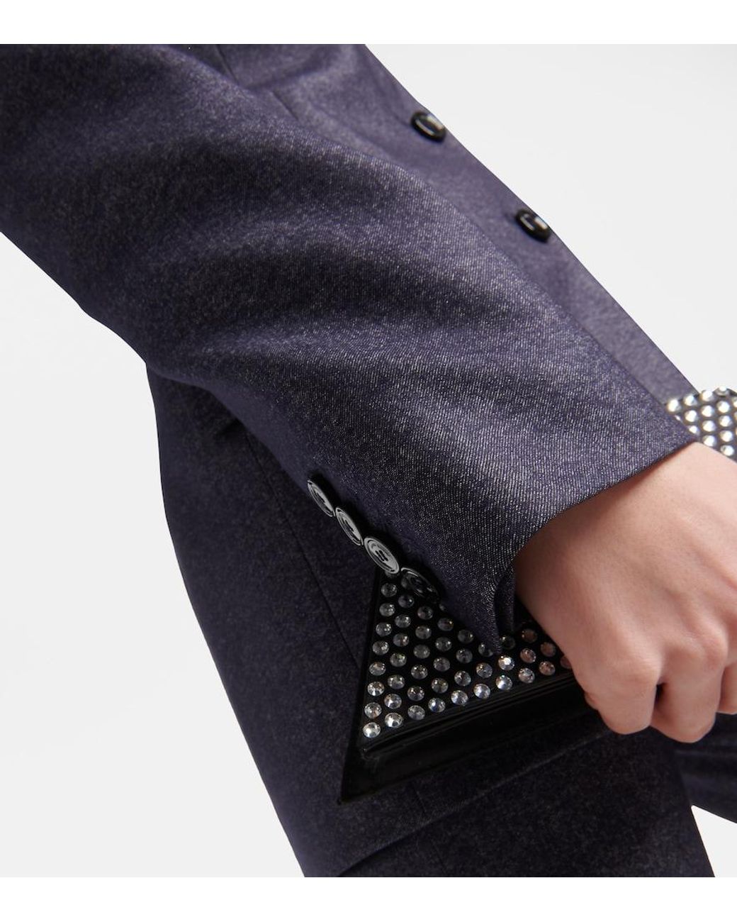 Magda Butrym Blue Wool-Blend Blazer