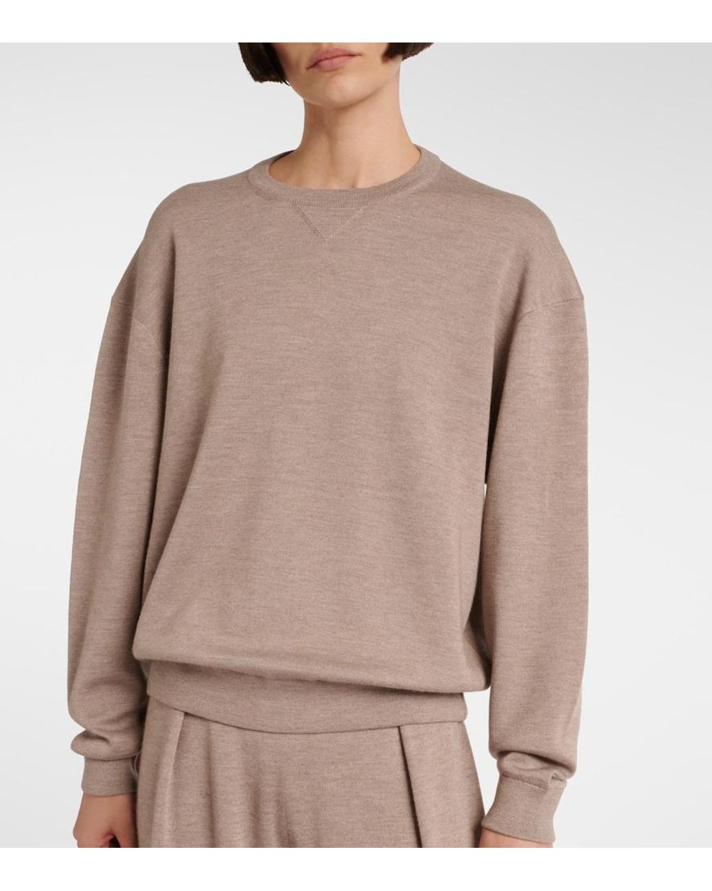 Loro Piana Brown Balfour Cashmere, Wool, And Silk Sweater