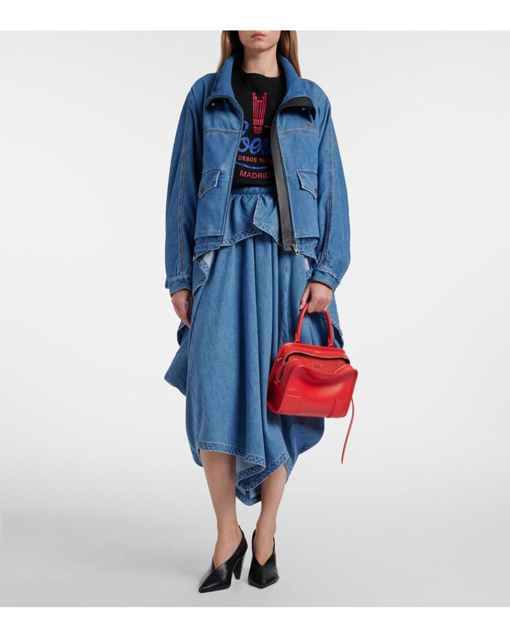 Loewe Red Amazona 180 Small Leather Top-Handle Bag