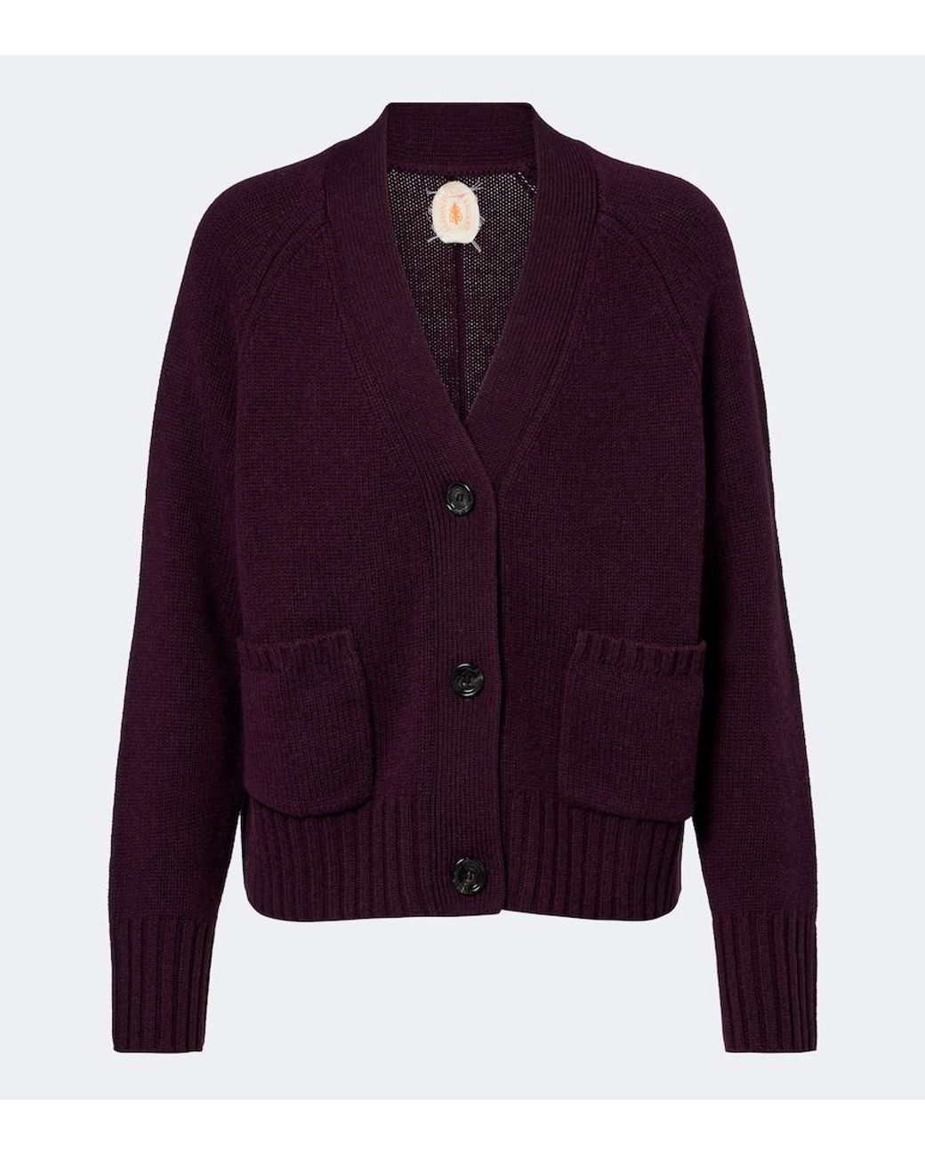 Jardin Des Orangers Purple Virgin Wool And Cashmere Cardigan