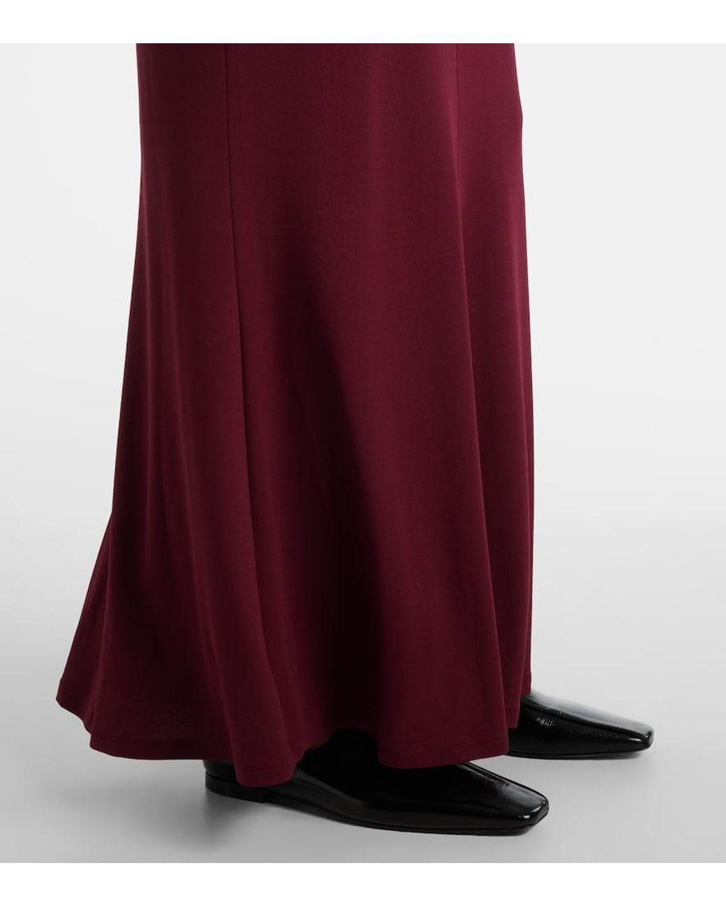 TOVE Purple Eleanor Halterneck Jersey Maxi Dress