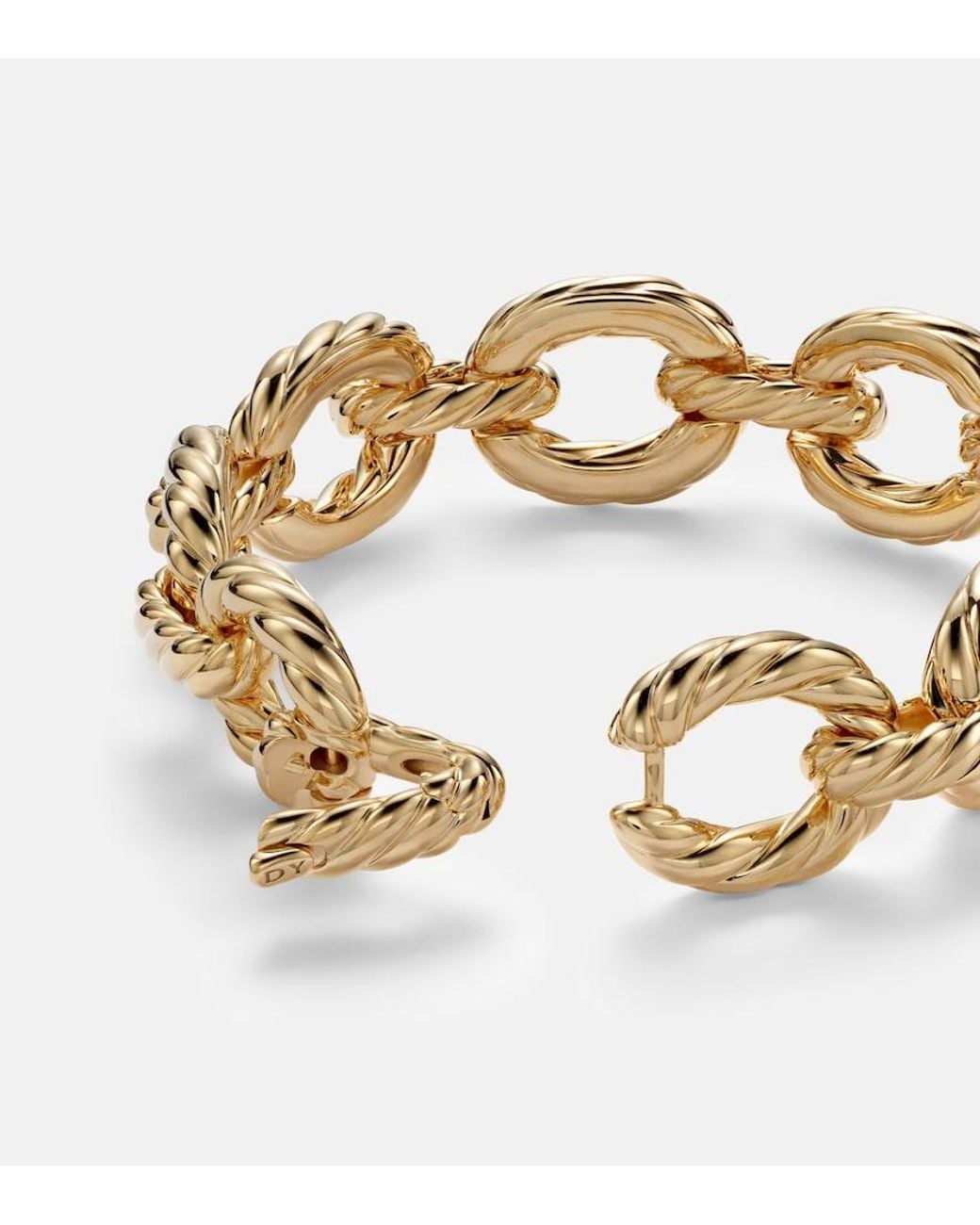 David Yurman Metallic Sculpted Cable 18Kt Chain Bracelet