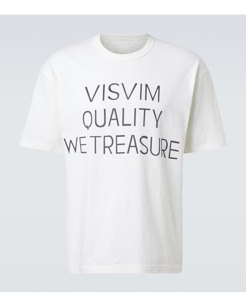 Visvim White Jumbo Printed Cotton-Blend T-Shirt for men