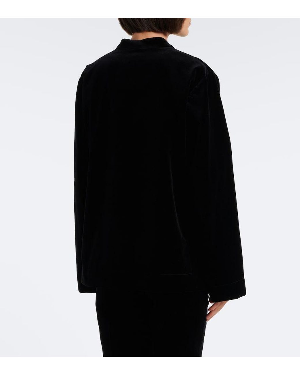 Rohe Black Cotton Velvet Jacket