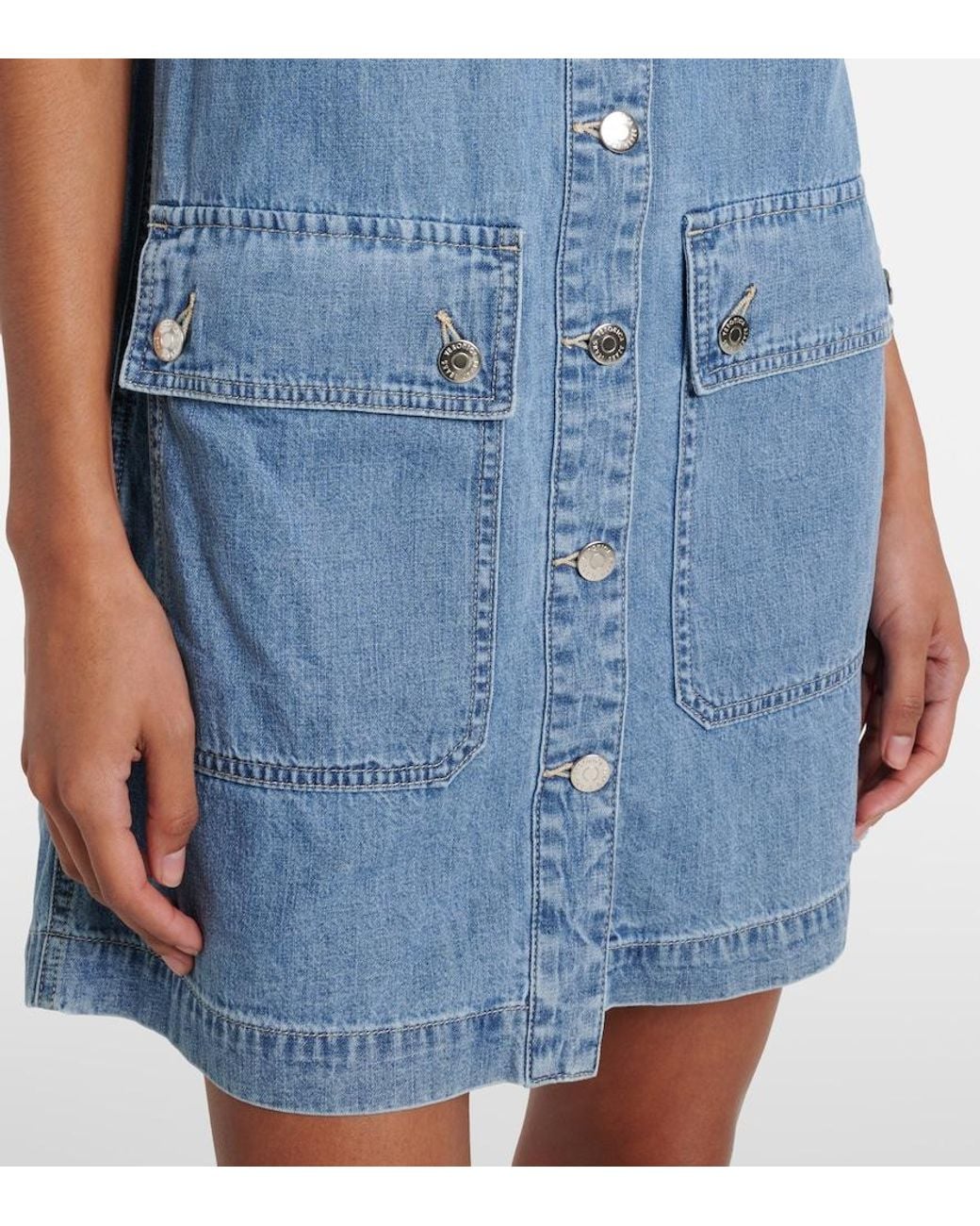 Veronica Beard Blue Warren Denim Shirt Dress
