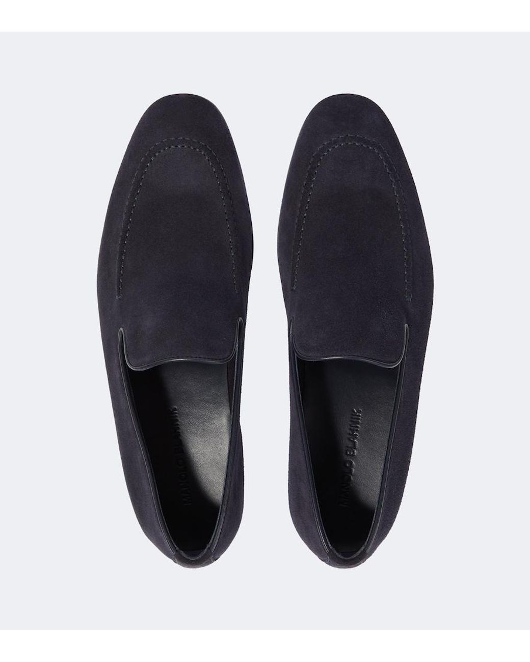 Manolo Blahnik Blue Truro Suede Loafers for men