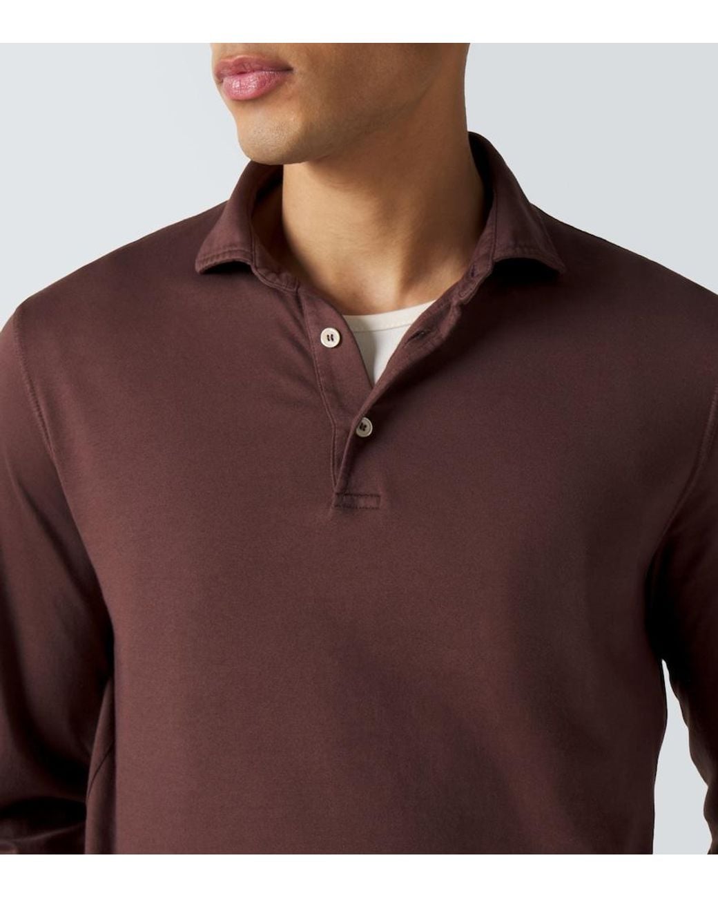 Polo De Pique De Algodon Fedeli de hombre de color Brown