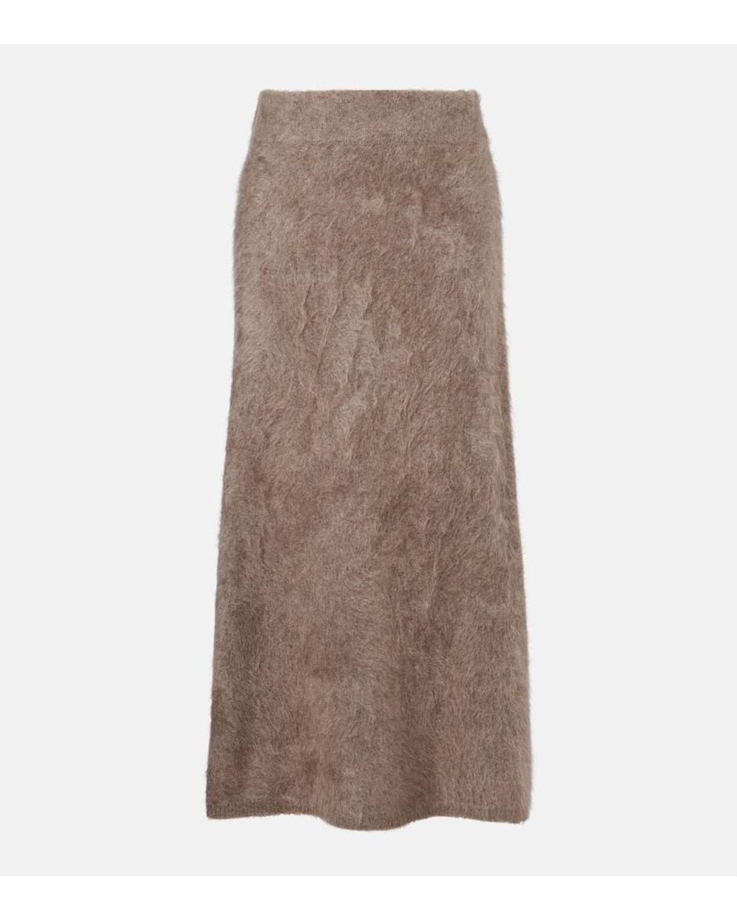 Lisa Yang Brown Asta Cashmere Maxi Skirt