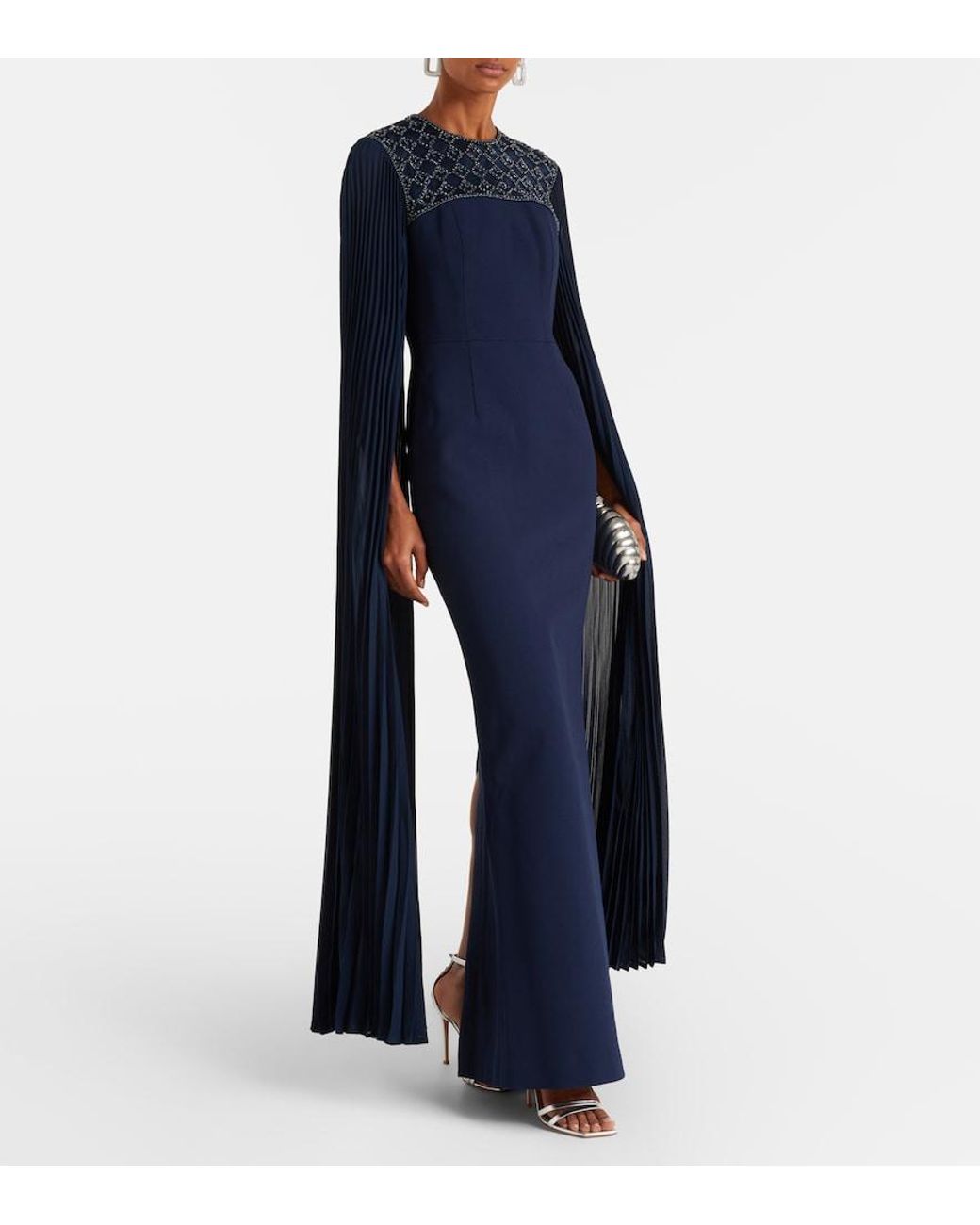Rebecca Vallance Blue Memphis Embellished Gown