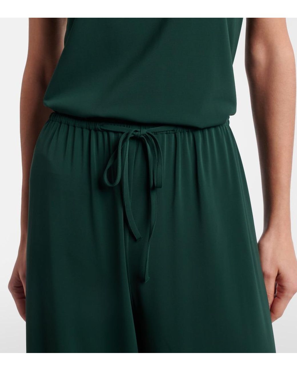 Eres Green Zelie Jersey Wide-Leg Pants