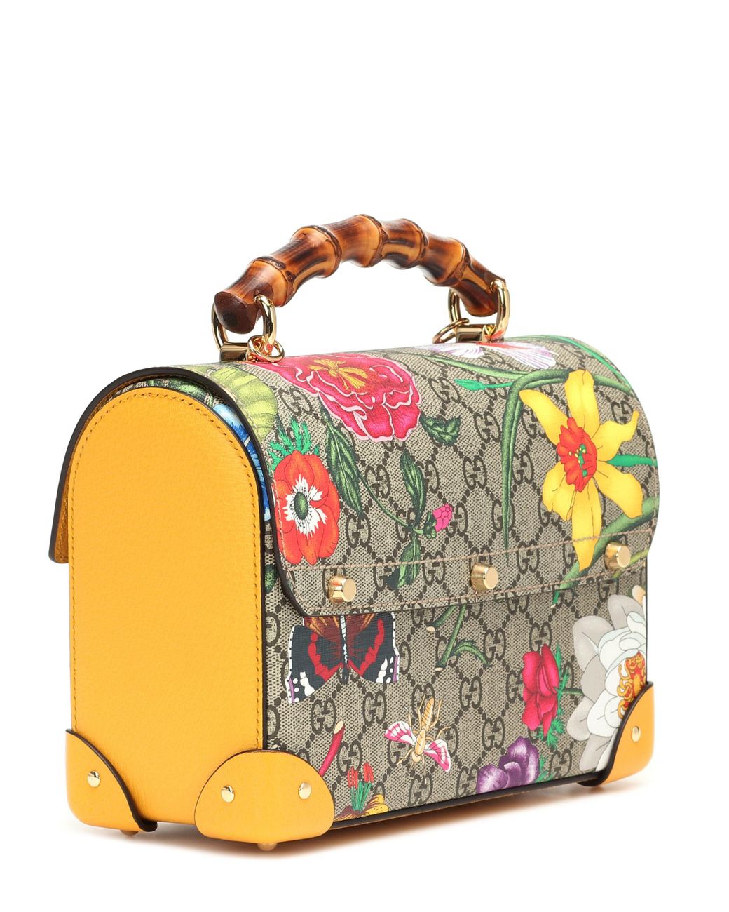 ショルダーバッグ・ポシェット Multicolor Small GG Flora Bamboo Padlock Bag Gucci Flora GG Bamboo Padlock Bag | myGemma | Item #126491