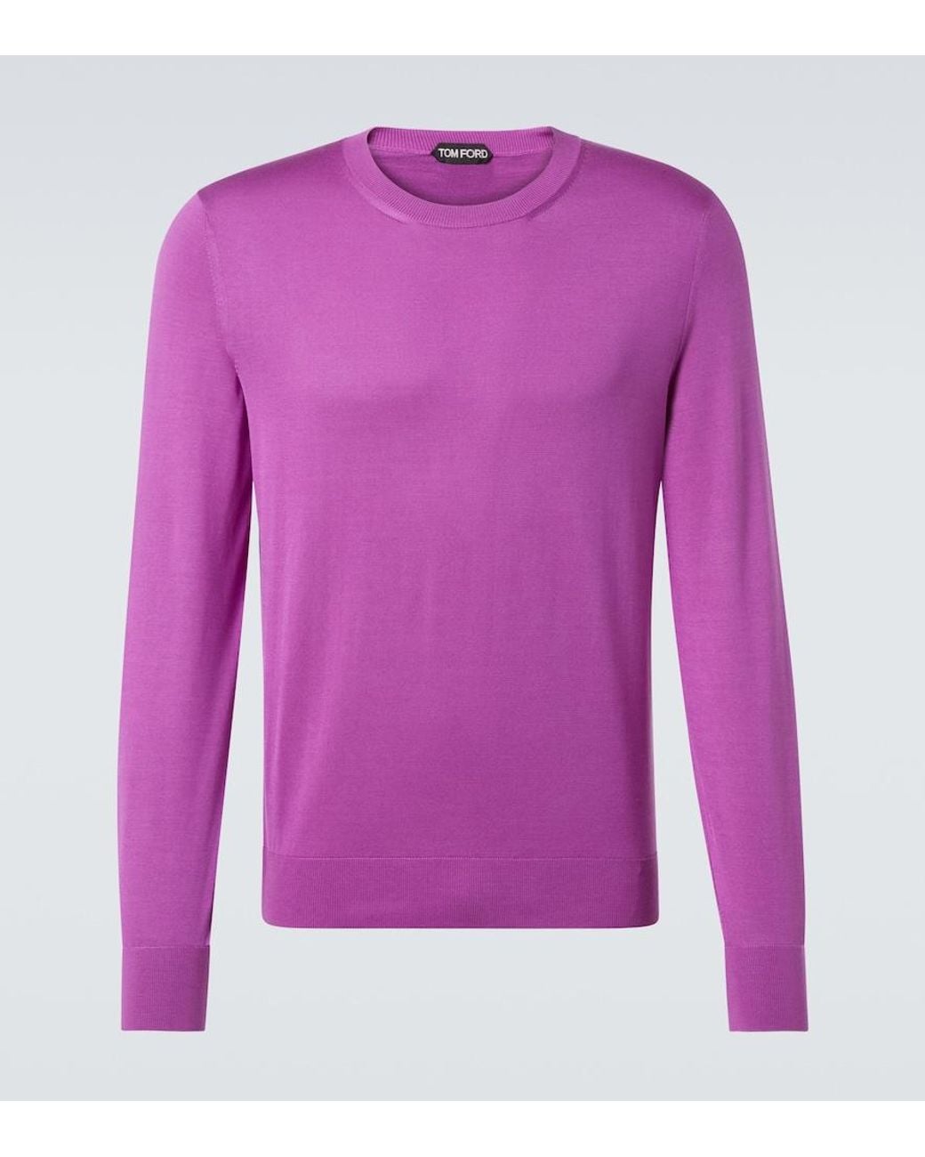 Tom Ford Purple Silk Sweater for men