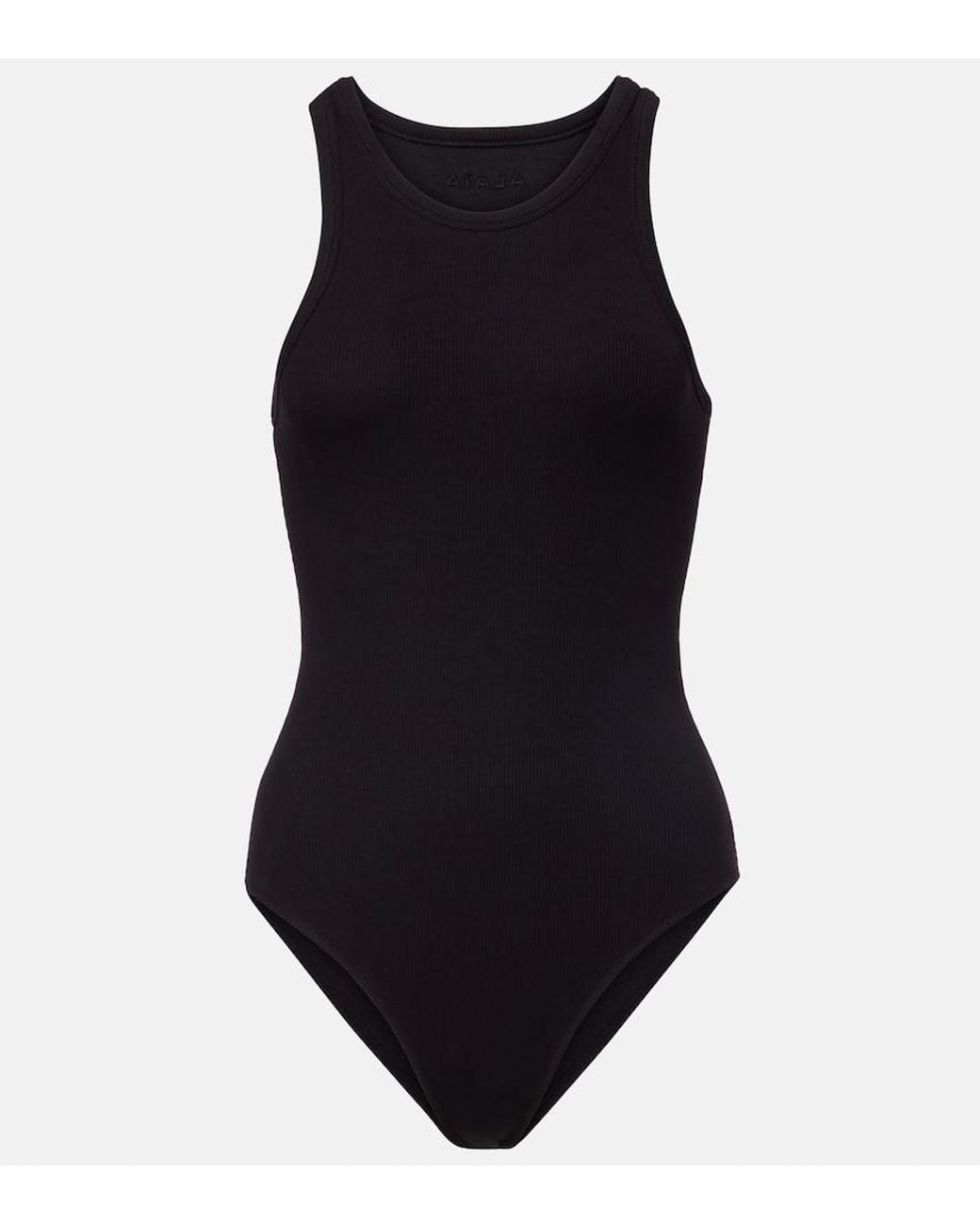 Alaïa Blue Ribbed-Knit Bodysuit
