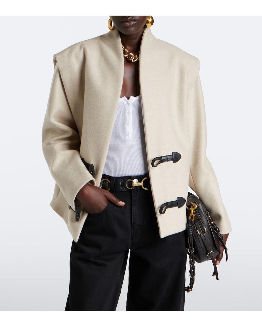 Isabel Marant Natural Toria Wool And Cashmere Jacket